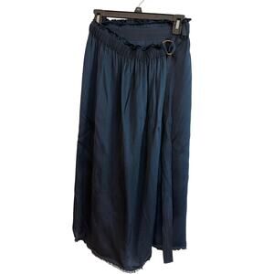 Raquel Allegra Matte Satin Lotus Wrap Skirt - Size 0